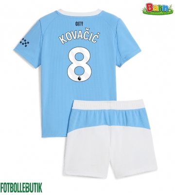 Manchester City Mateo Kovacic #8 Hemmaställ Barn 2025-26 Kortärmad (+ Korta byxor)
